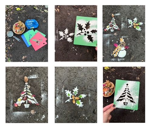 Xmas flour art
